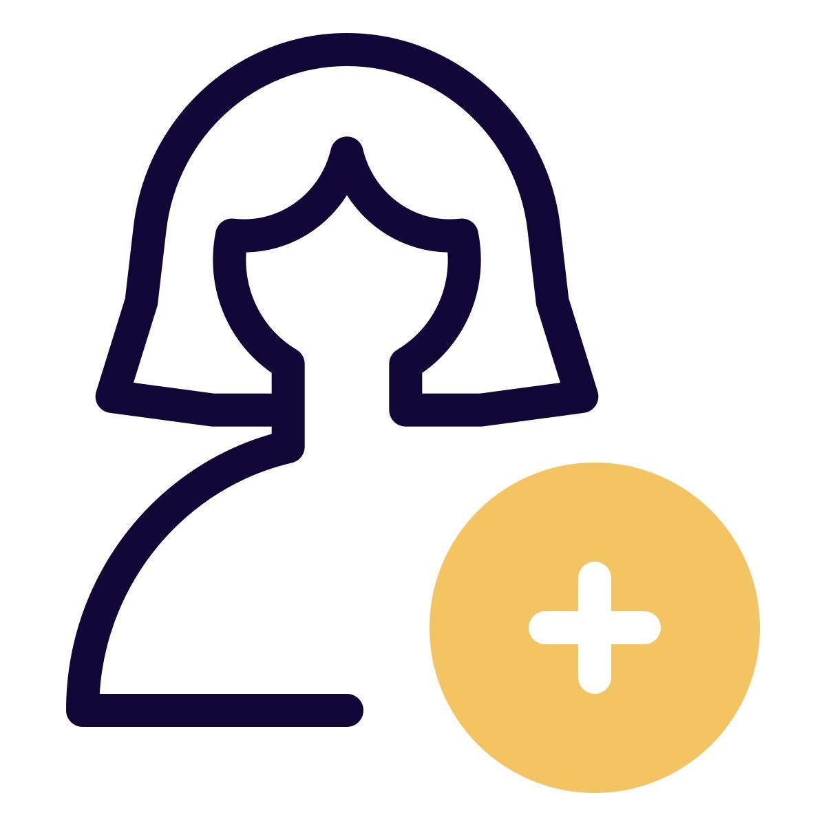 new member on a group messenger added recently icon