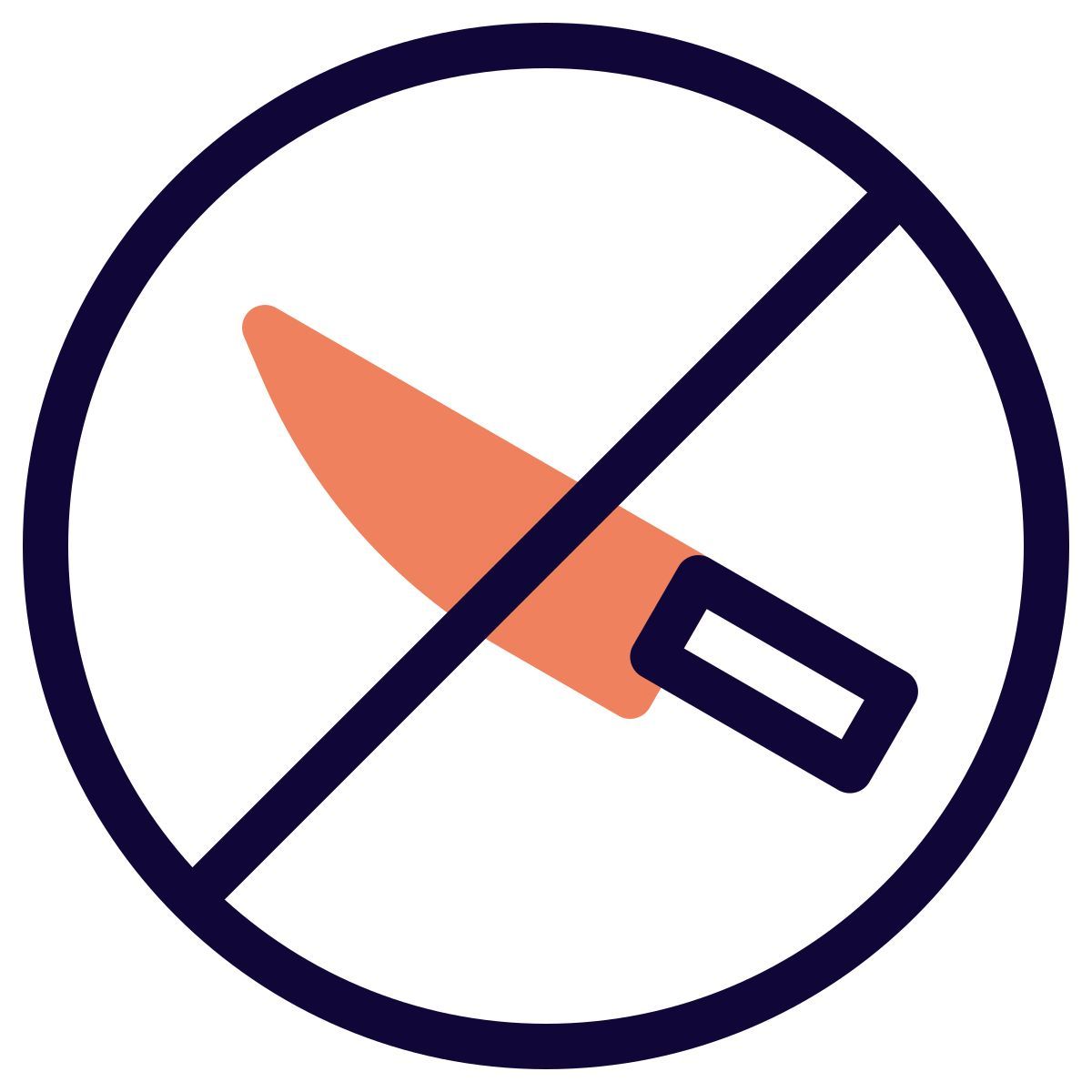 no sharp objects icon
