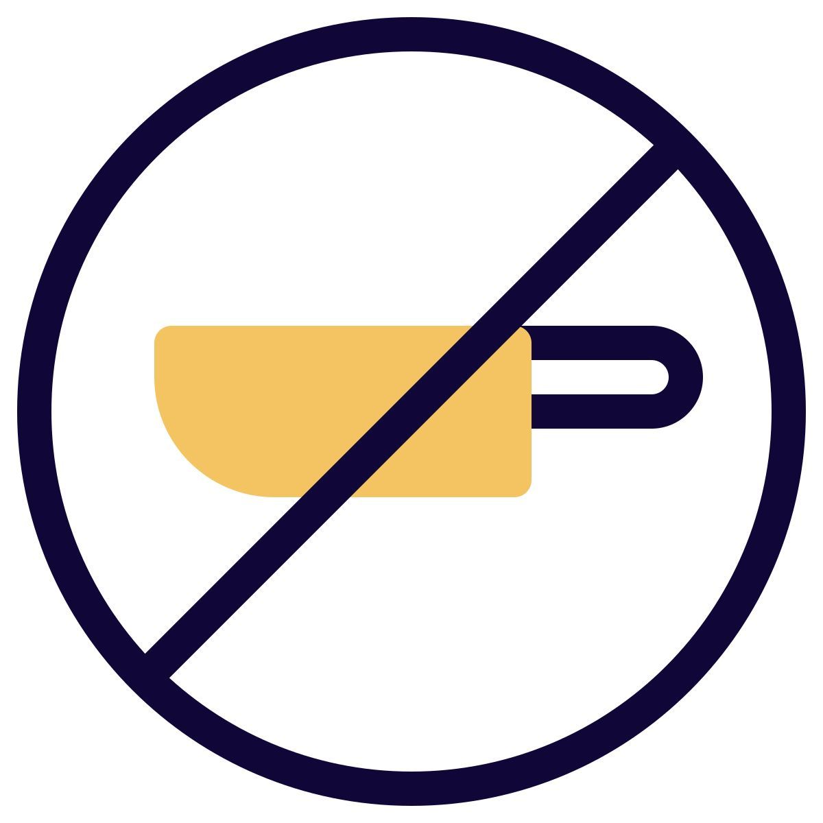 no sharp objects icon