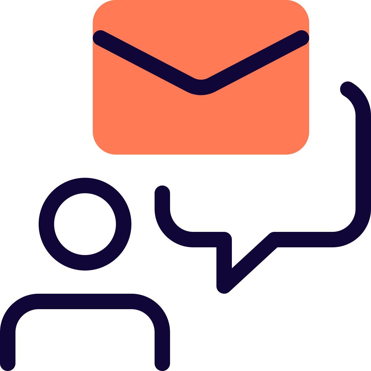 talks over mail icon