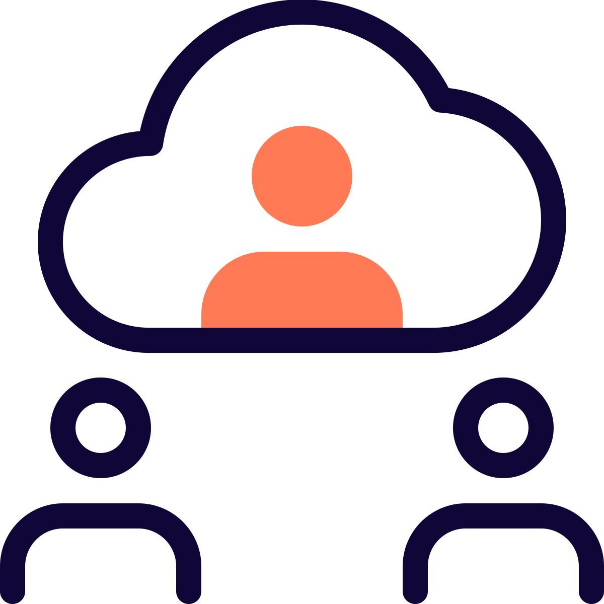 cloud online meeting icon