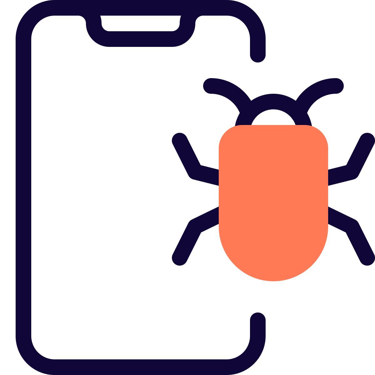 mobile bug icon