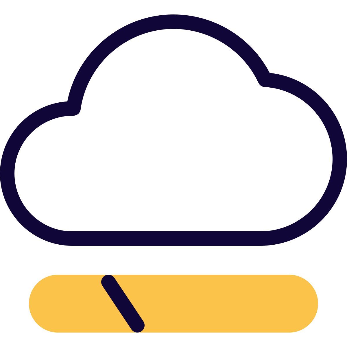 cloud progress bar icon