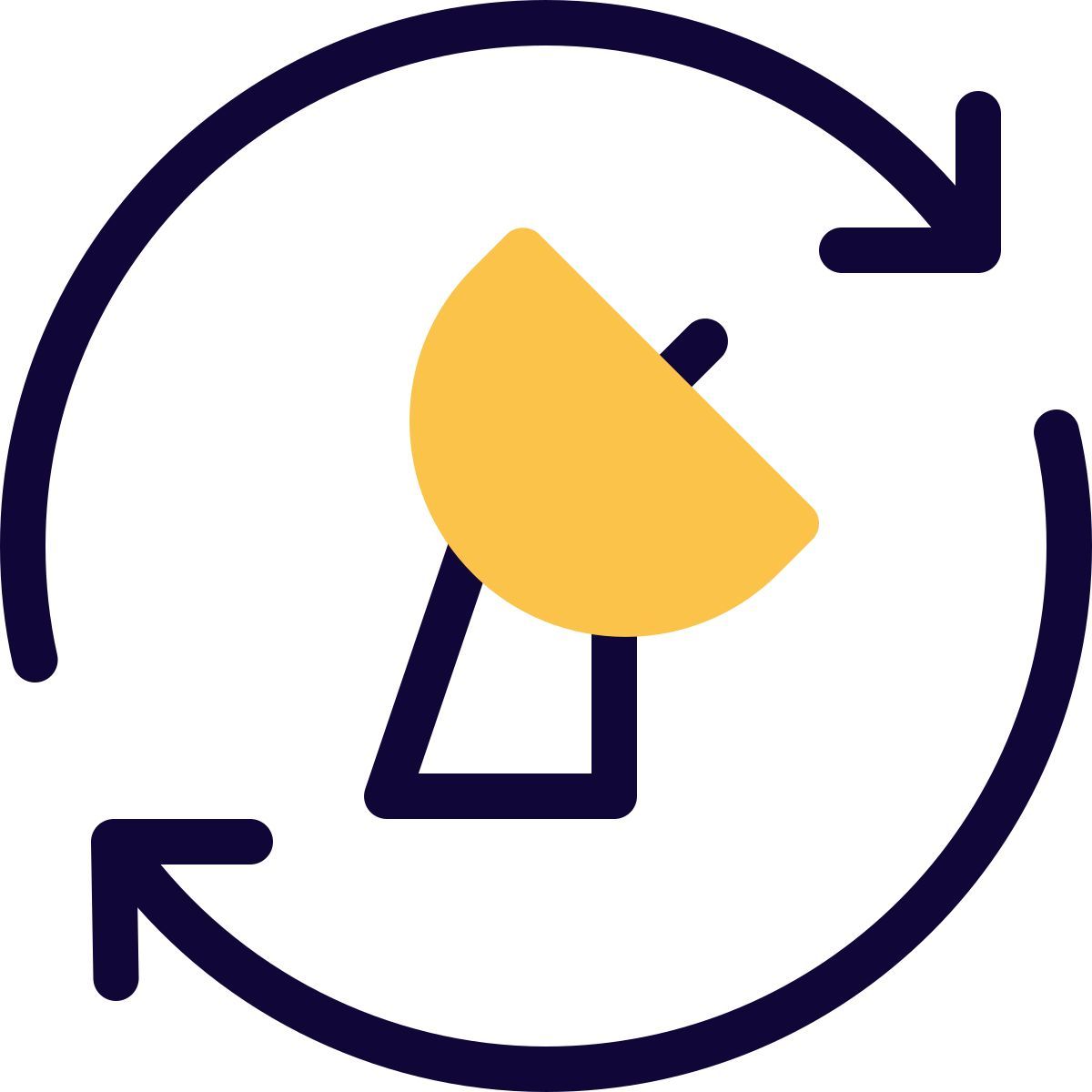 refresh satellite connection icon