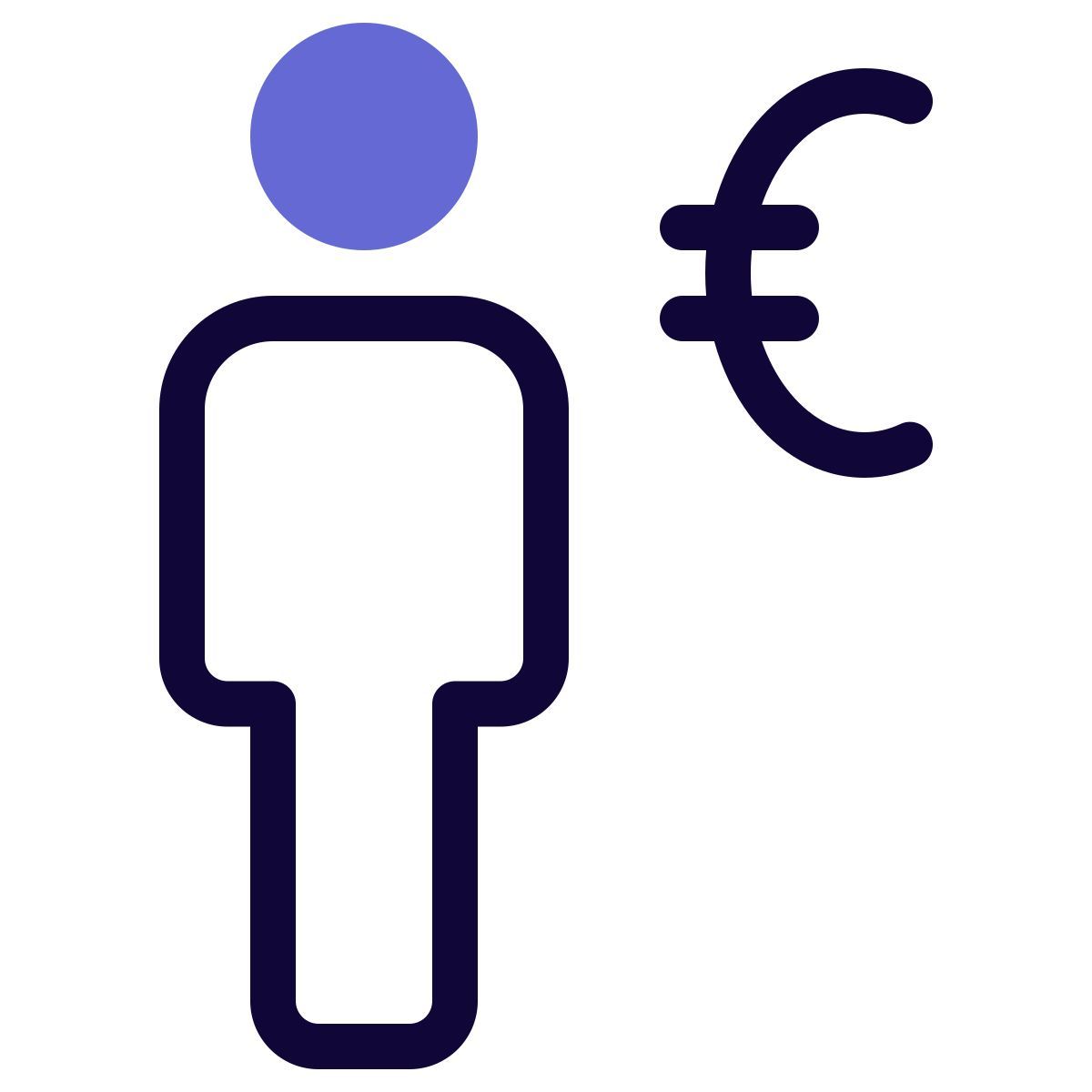 salary transferred in euro money tender layout icon