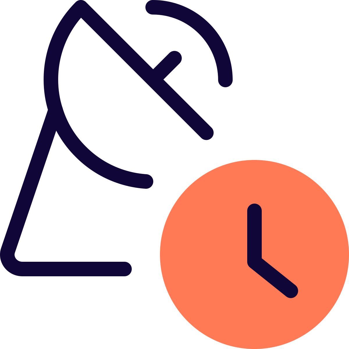 retraso de antena parabólica icon