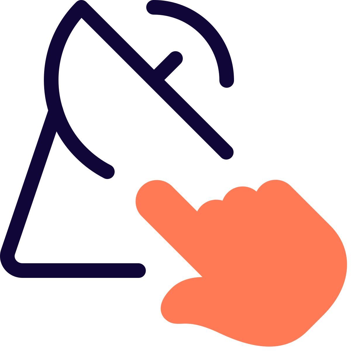 interactive satellite dish icon