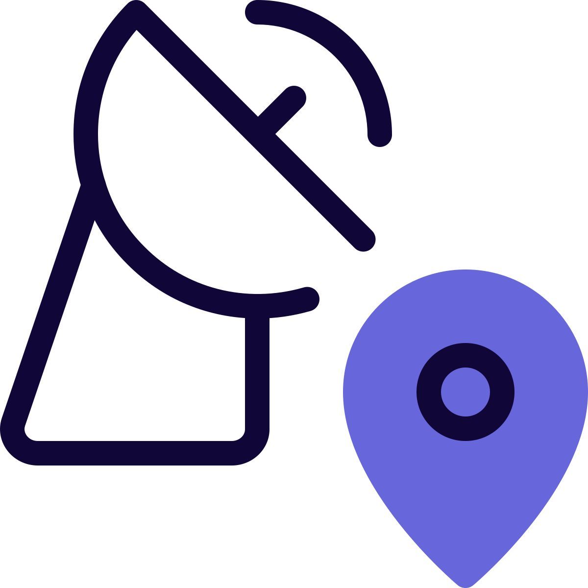 satellite dish location icon