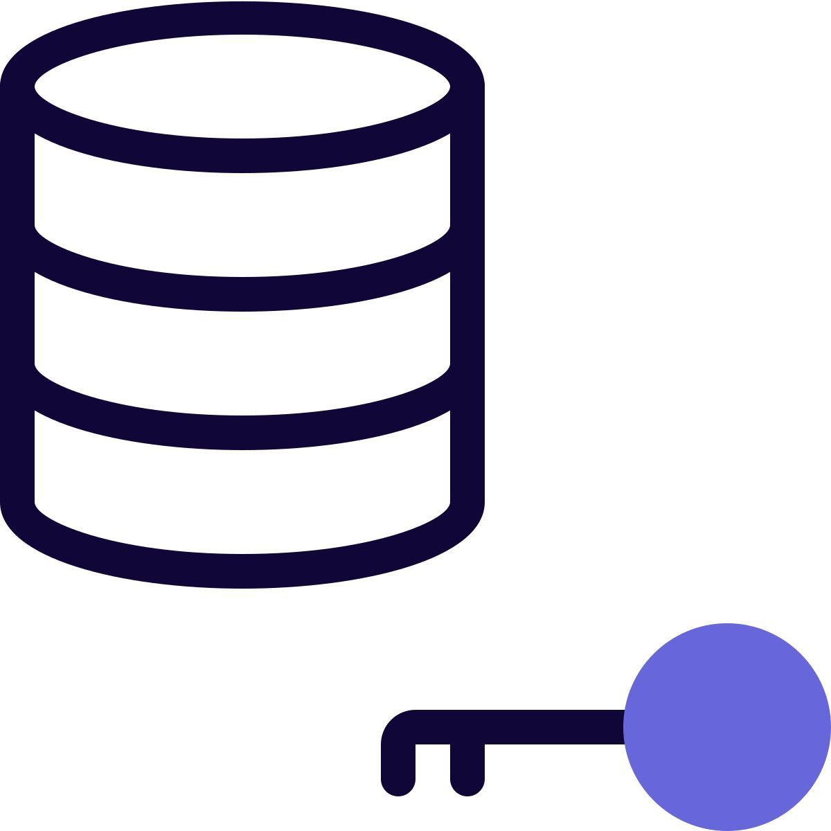 database authentication key icon