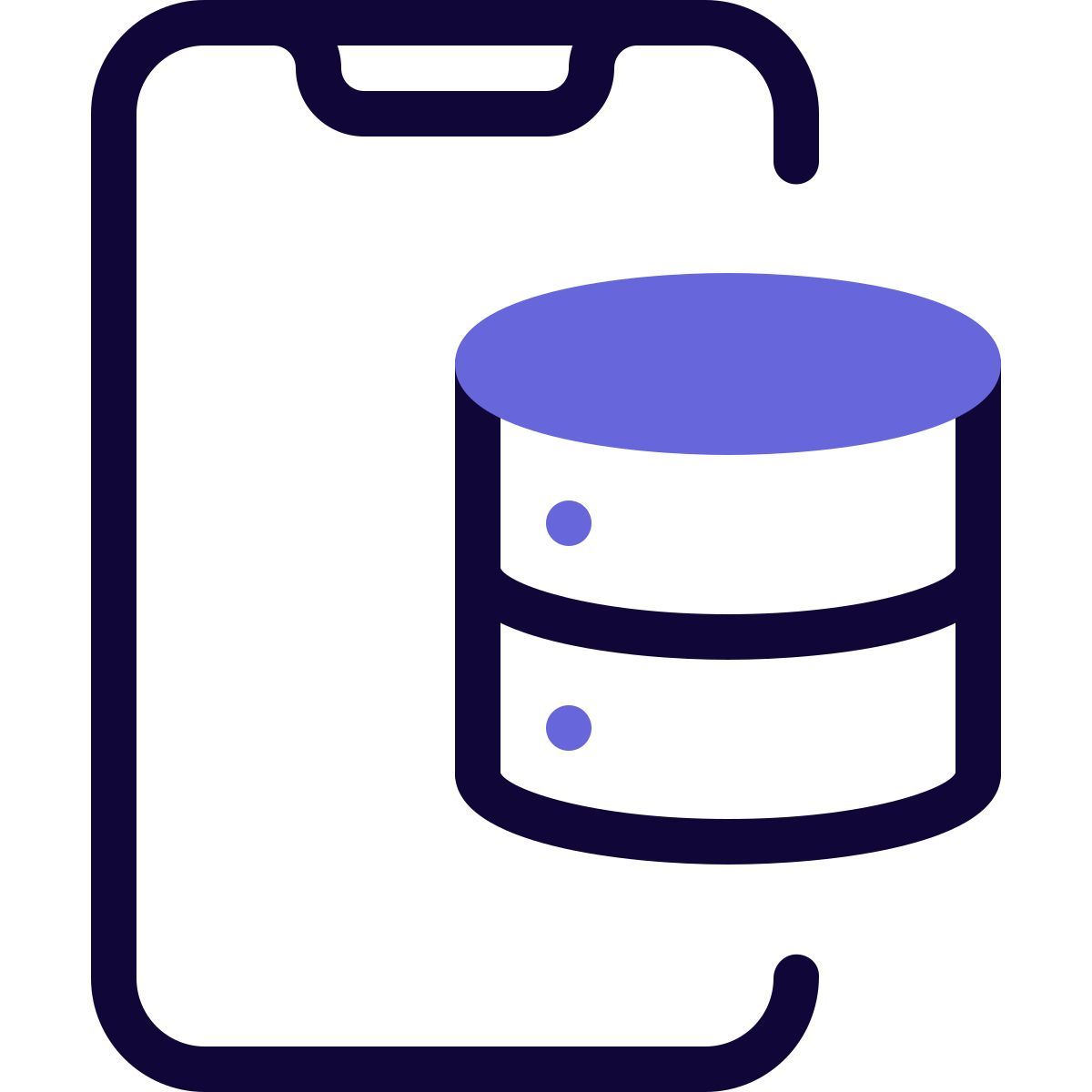 acceso a bases de datos móviles icon