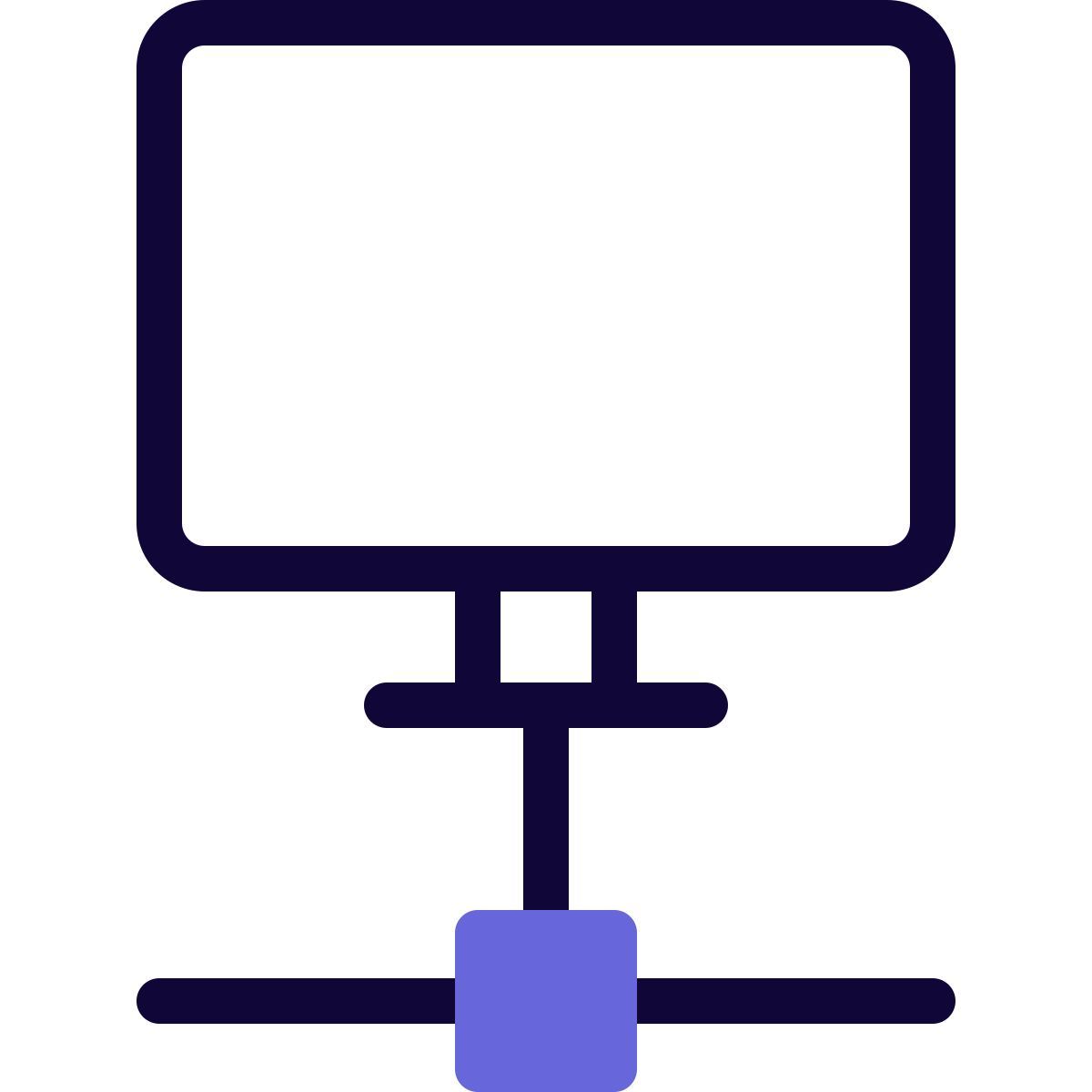 computador conectado icon