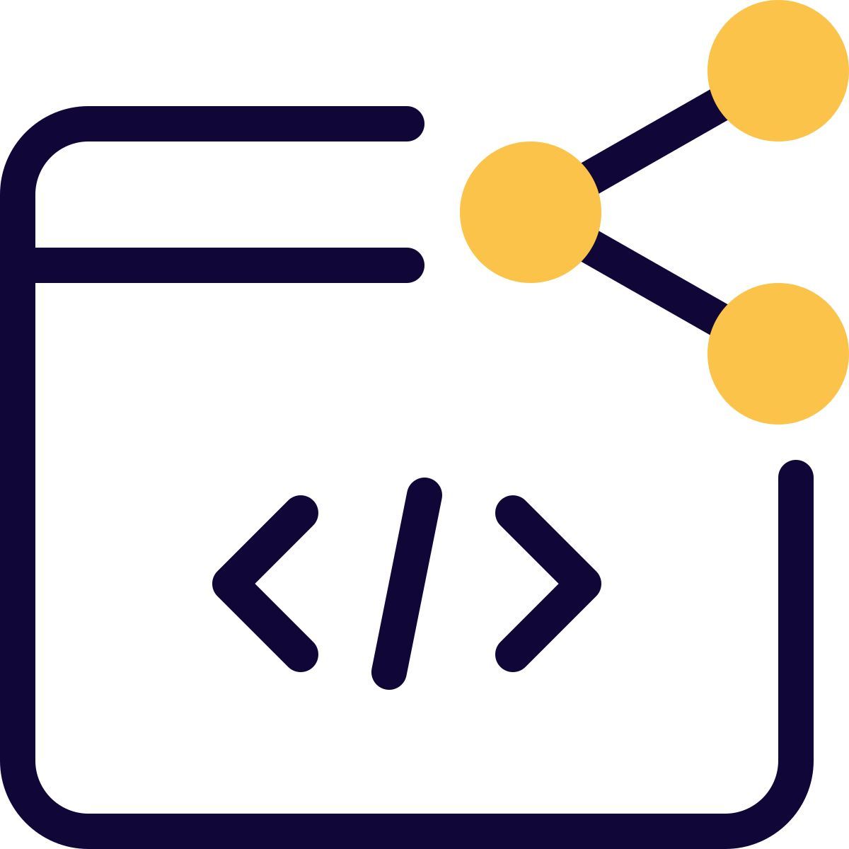 share programming code icon