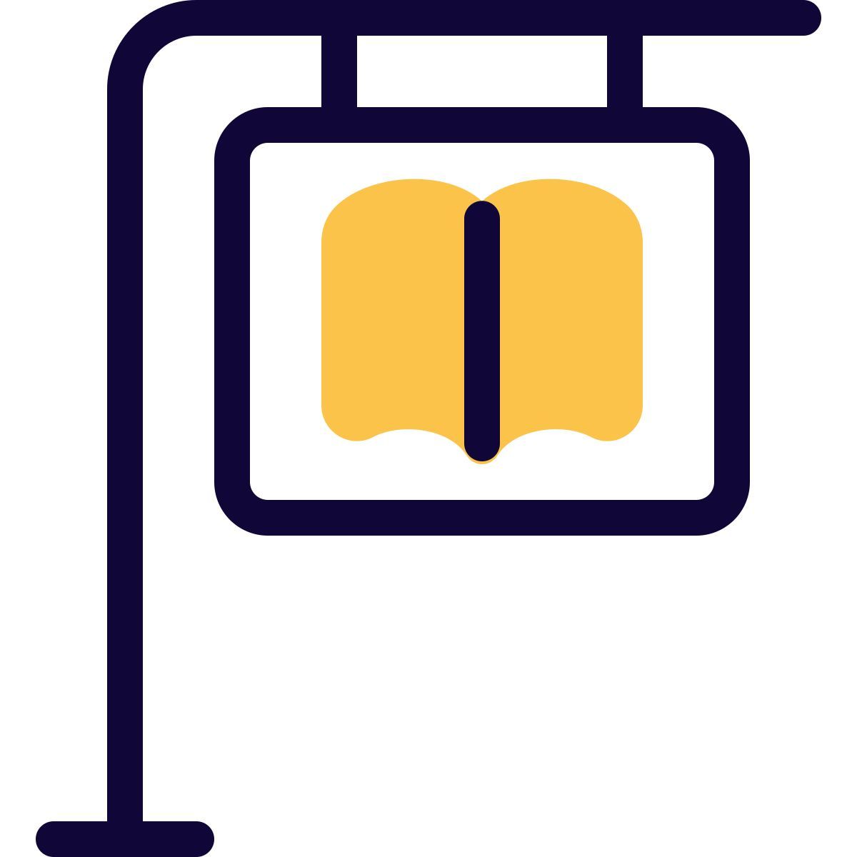 library signboard icon