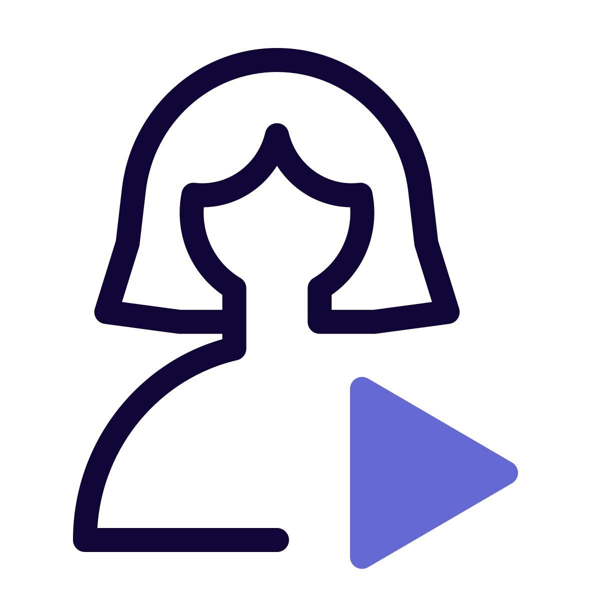 single user sharing the multimedia on a web messenger icon