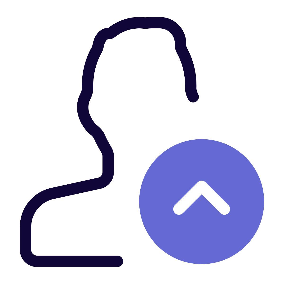 Up Arrow User icon