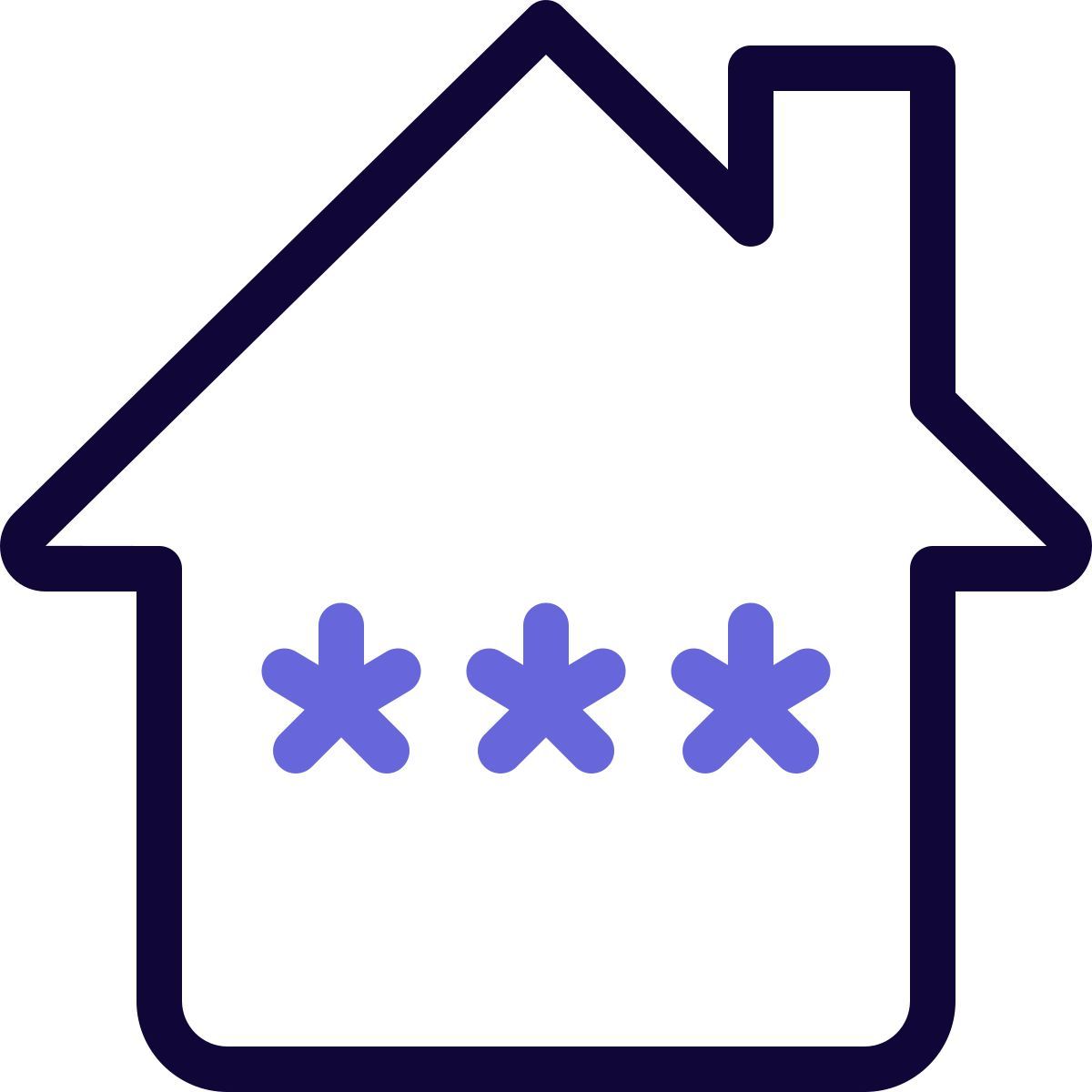 smart home password icon