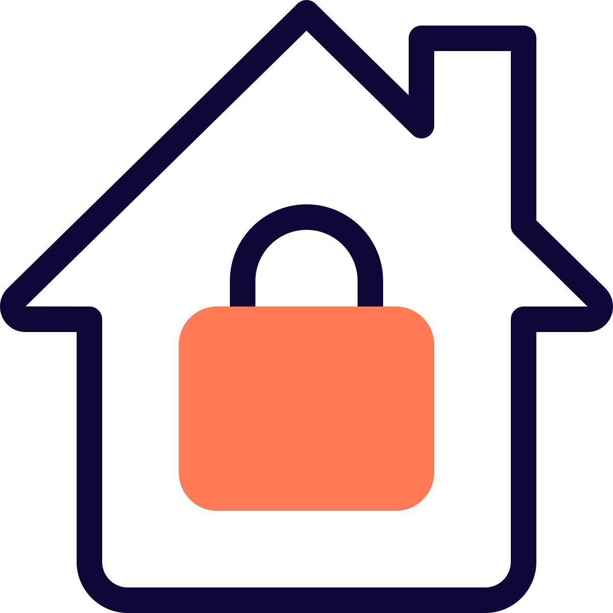 smart home lock icon