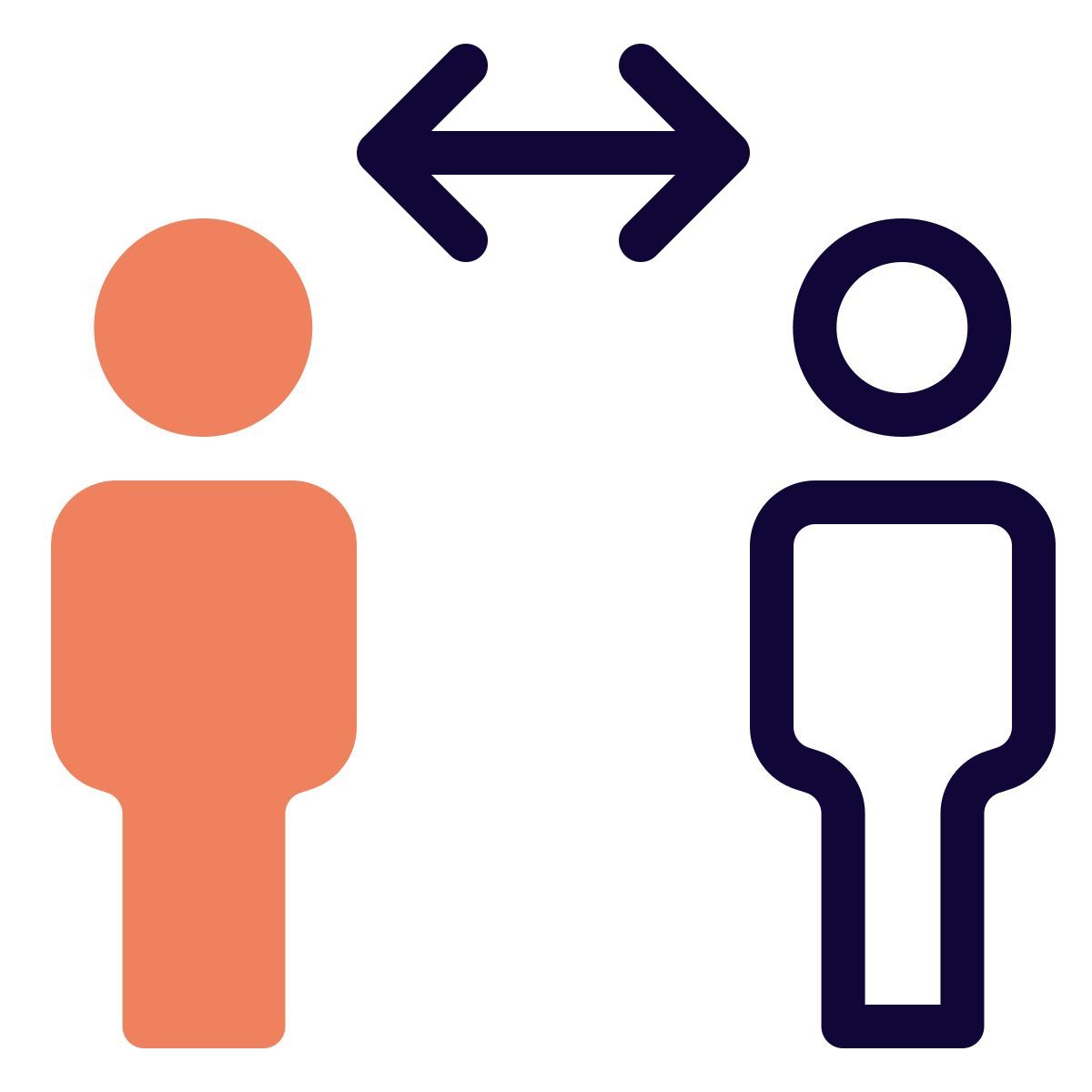 social distancing icon