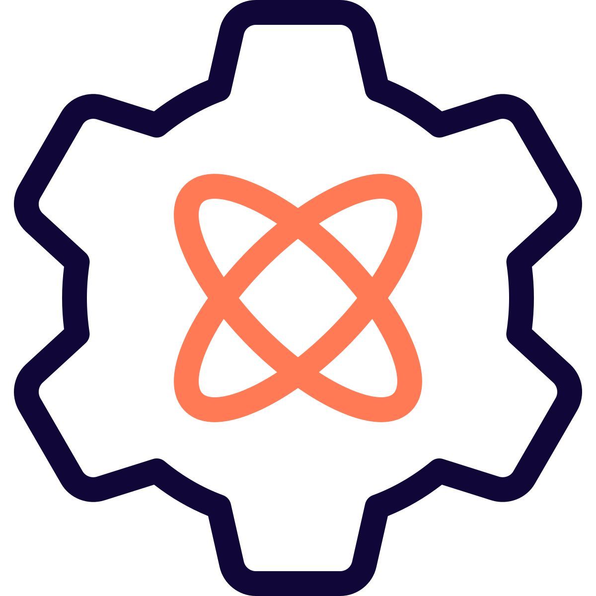 ingranaggio con atom icon