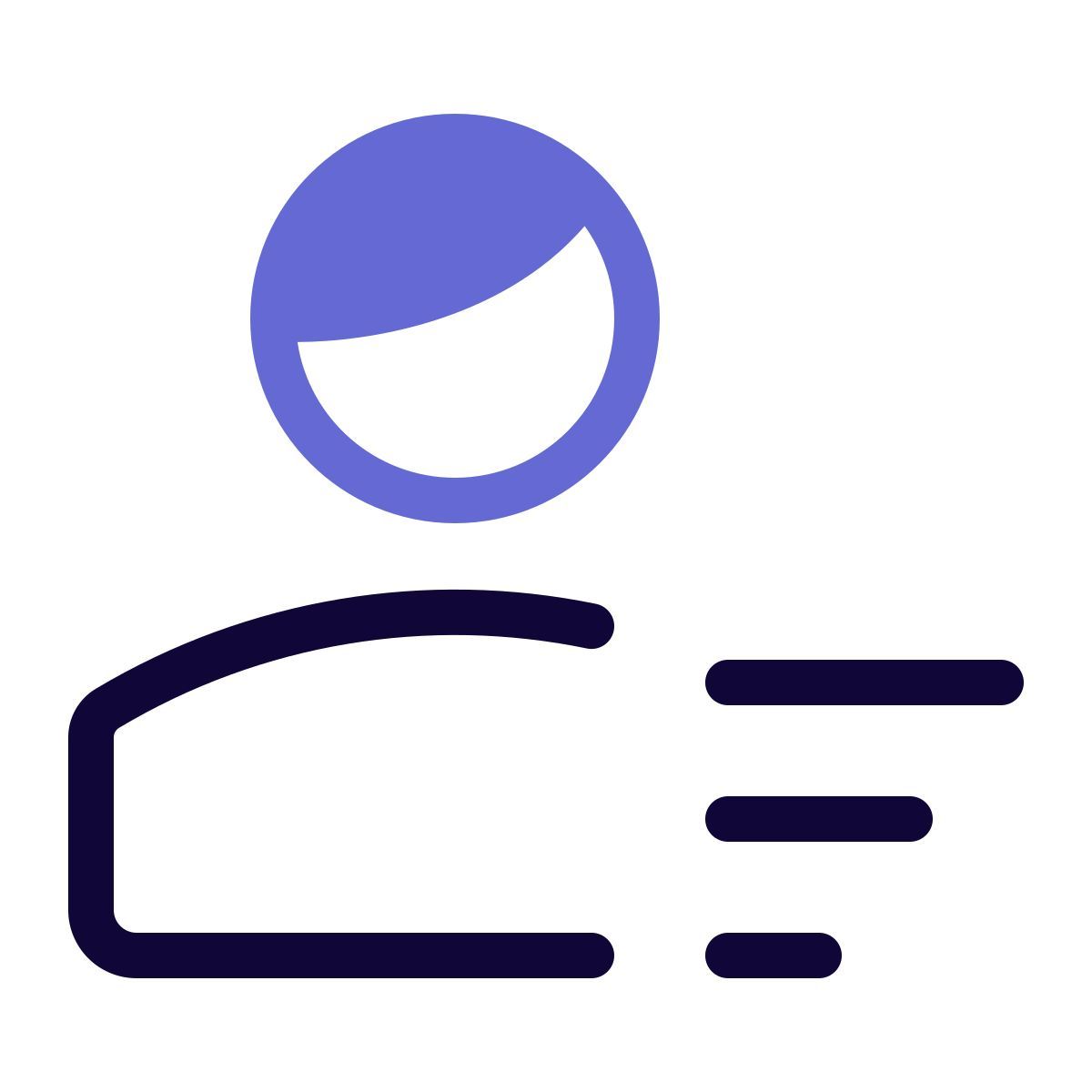 left aligned user list icon