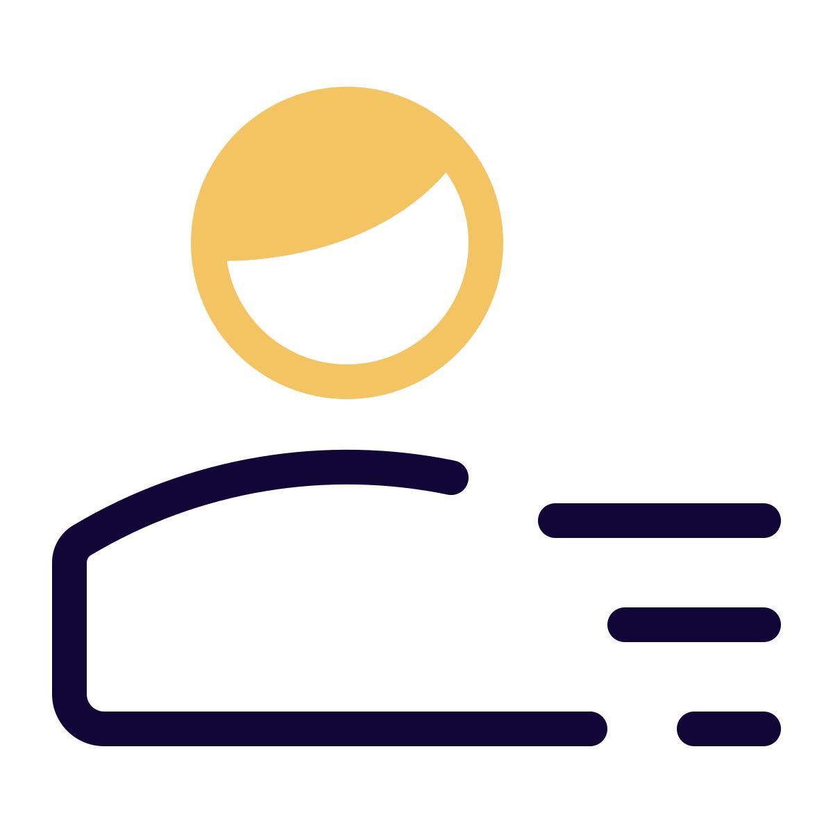 right aligned user list icon