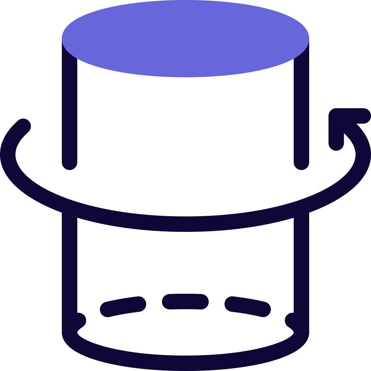 3d cylinder rotation icon