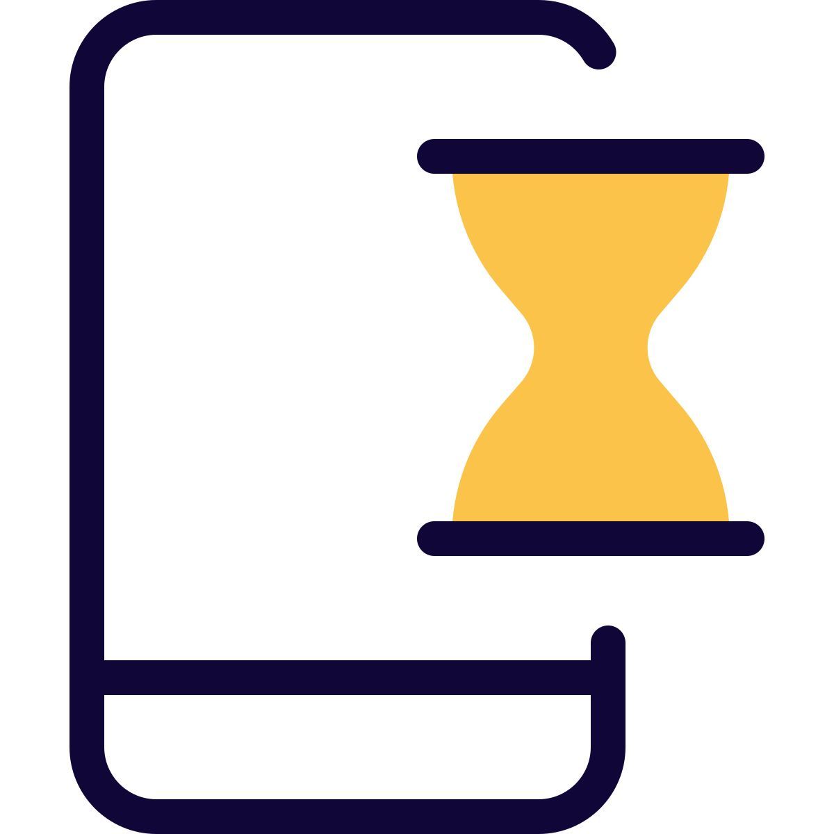 mobile data processing icon