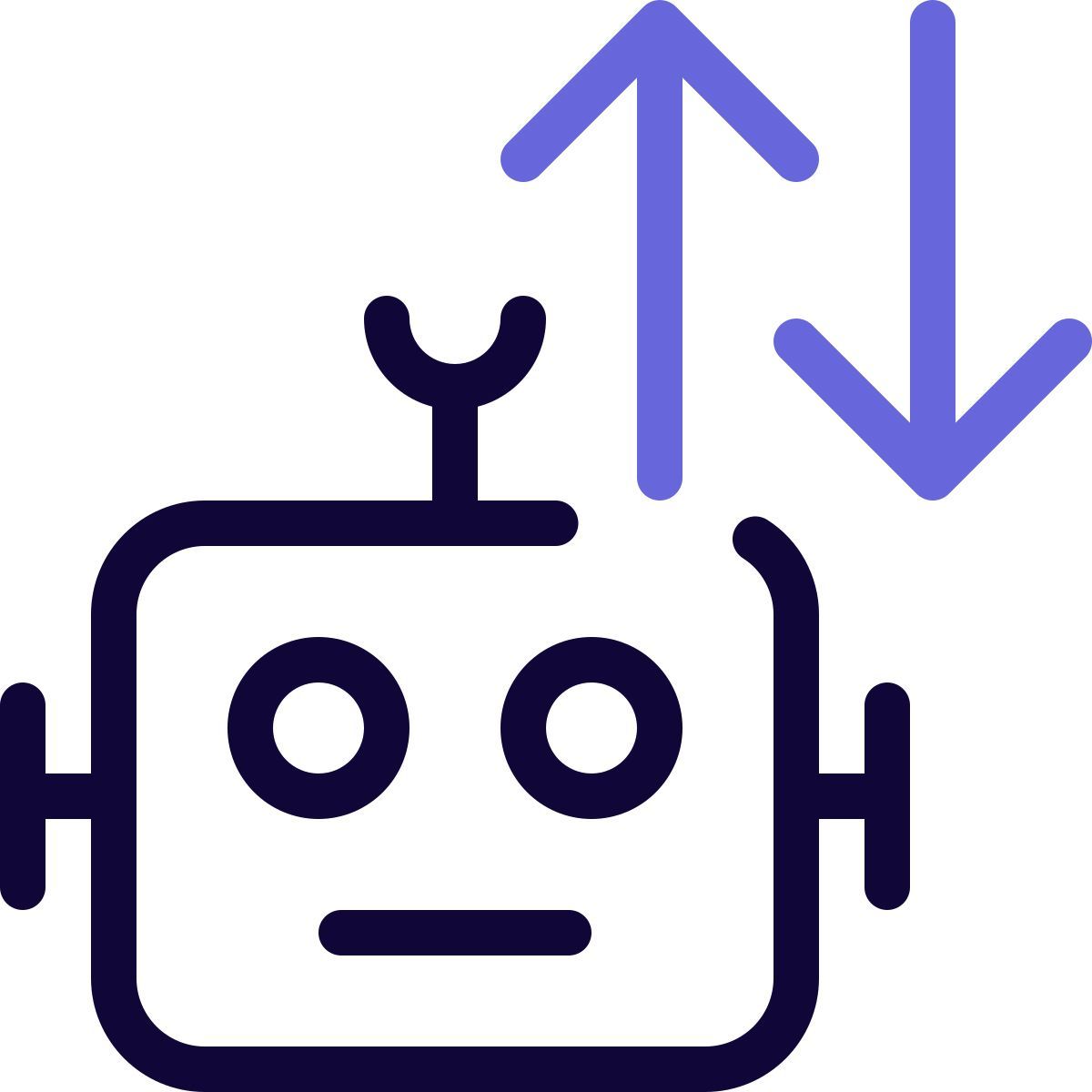 Roboterdatentransfer icon