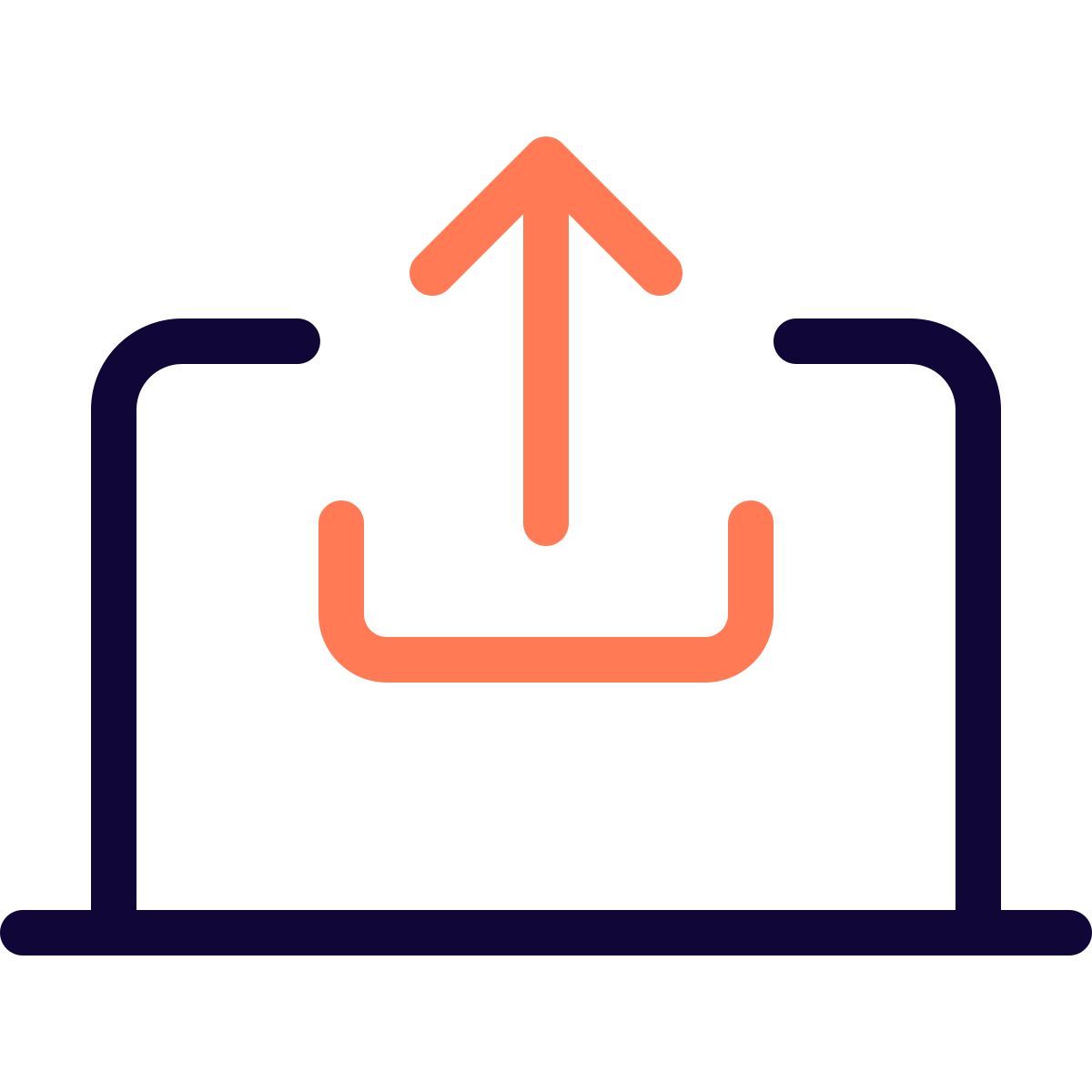 laptop data upload icon