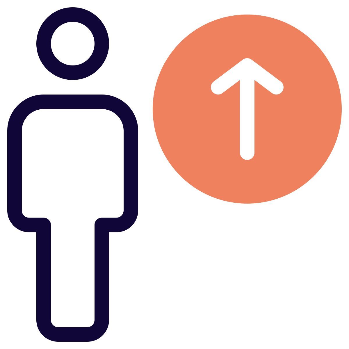 uploading a document or file on portal with up arrow icon