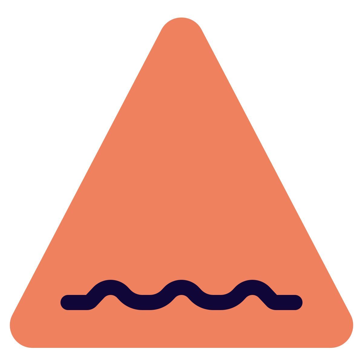 rough road sign icon