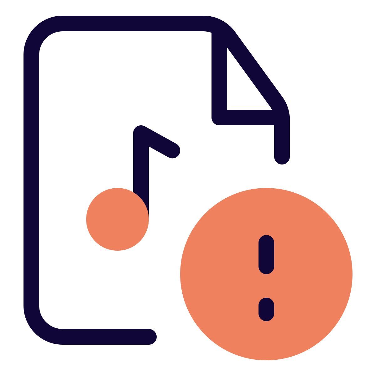alerta de arquivo de música icon
