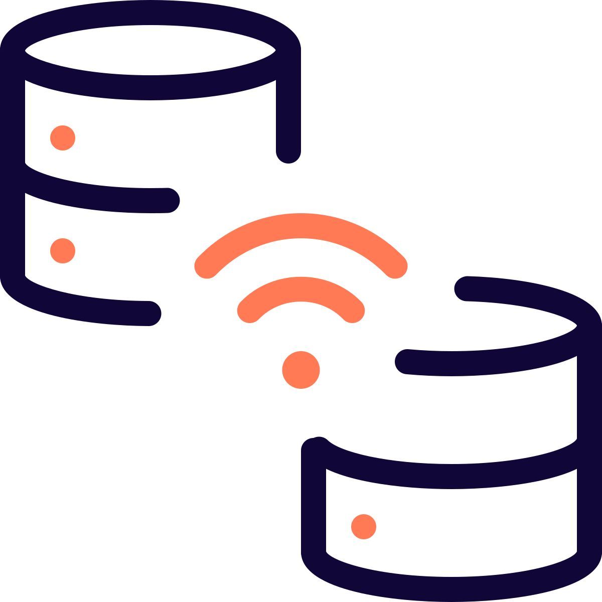 sincronización inalámbrica de bases de datos icon