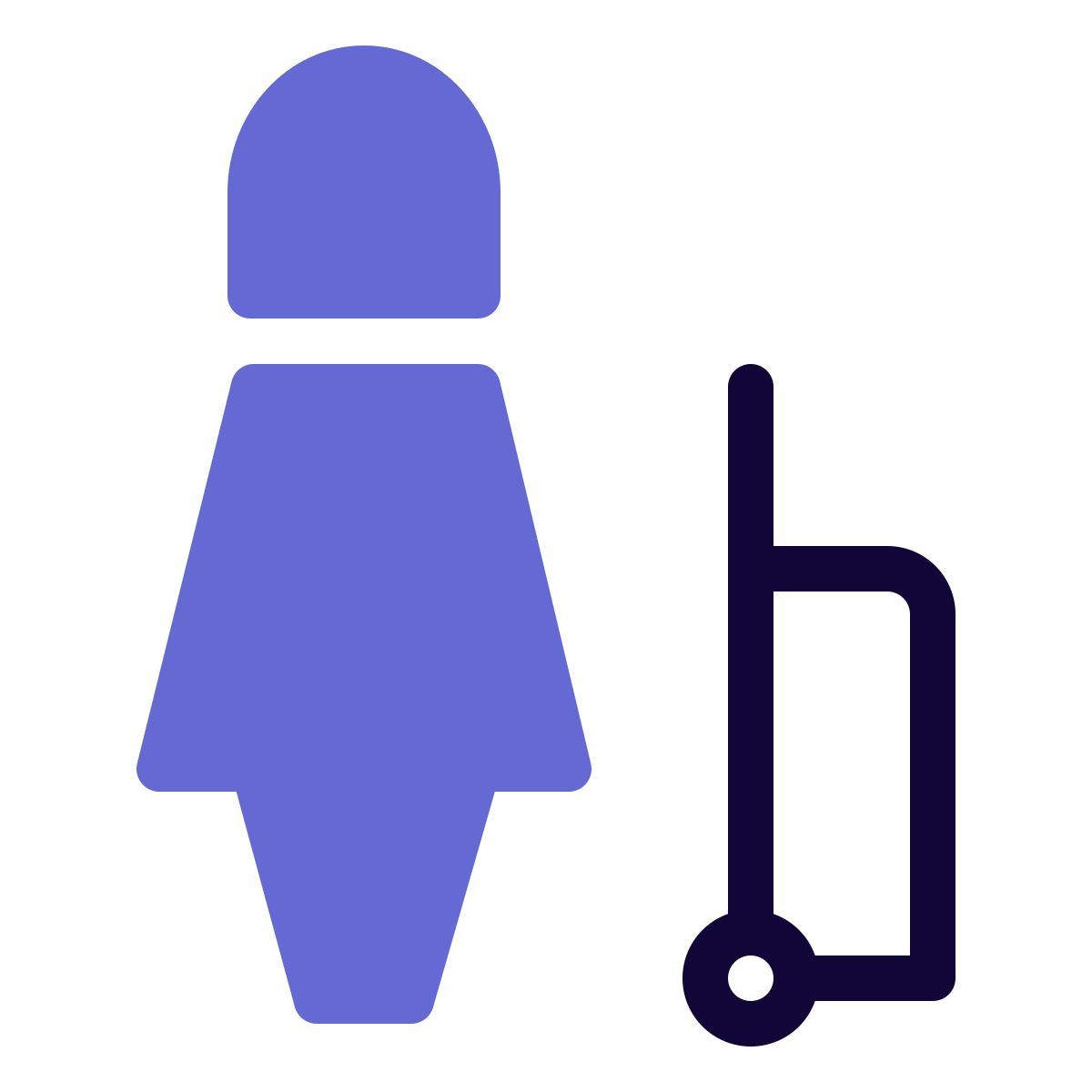 travelling woman icon