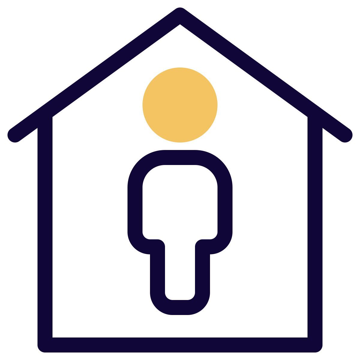 person zu hause icon