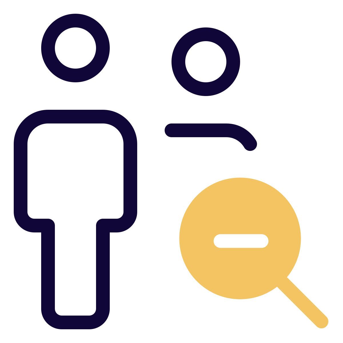 users zoom out icon