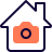 external house-under-security-with-cctv-cameras-isolated-on-a-white-background-house-solid-tal-revivo icon