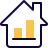 external sales-figure-in-a-bar-chart-format-of-a-house-house-solid-tal-revivo icon
