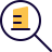 external searching-for-new-business-location-magnifying-glass-and-building-jobs-solid-tal-revivo icon