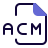 external the-acm-file-extension-is-a-file-format-associated-to-audio-compression-manager-audio-solid-tal-revivo icon