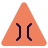 external triangular-shape-signboard-with-a-narrow-bridge-lane-traffic-solid-tal-revivo icon