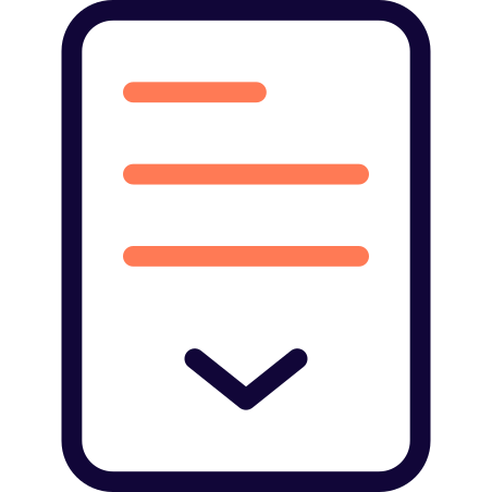 Scroll down menu in a user interface of an operating system icon in Tal ...