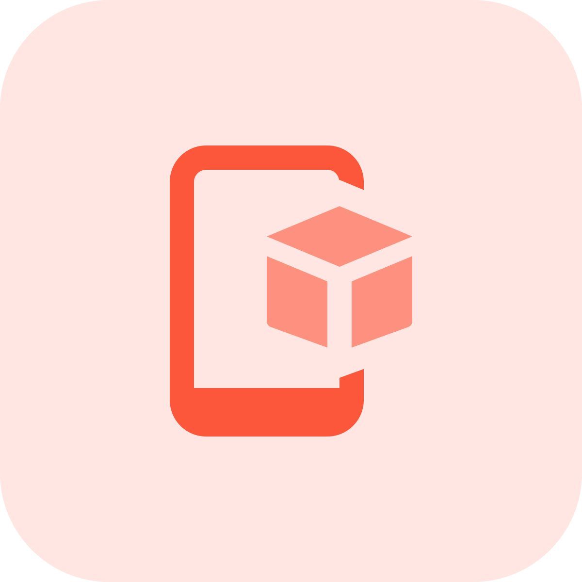 3d design on phone icon