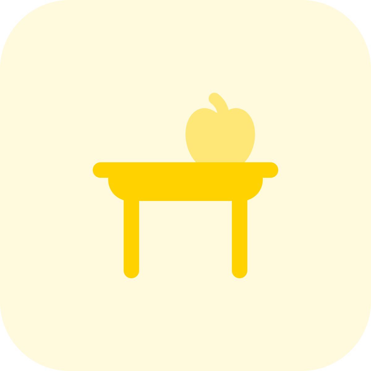 apple on desk icon