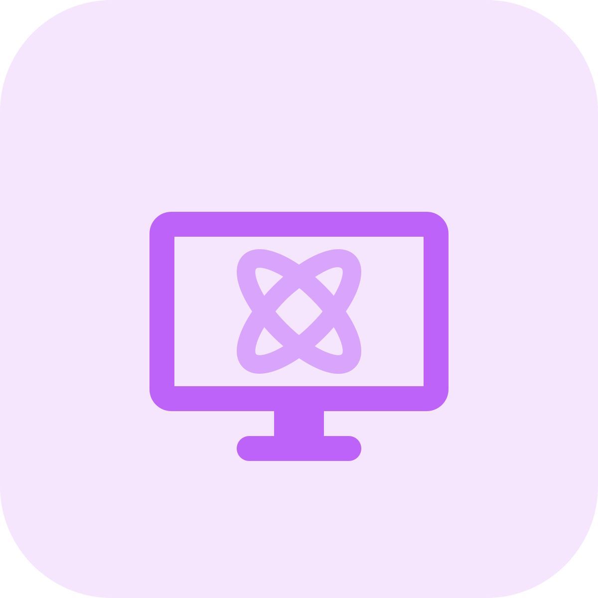 réaction atomique visualisée sur un ordinateur puissant icon