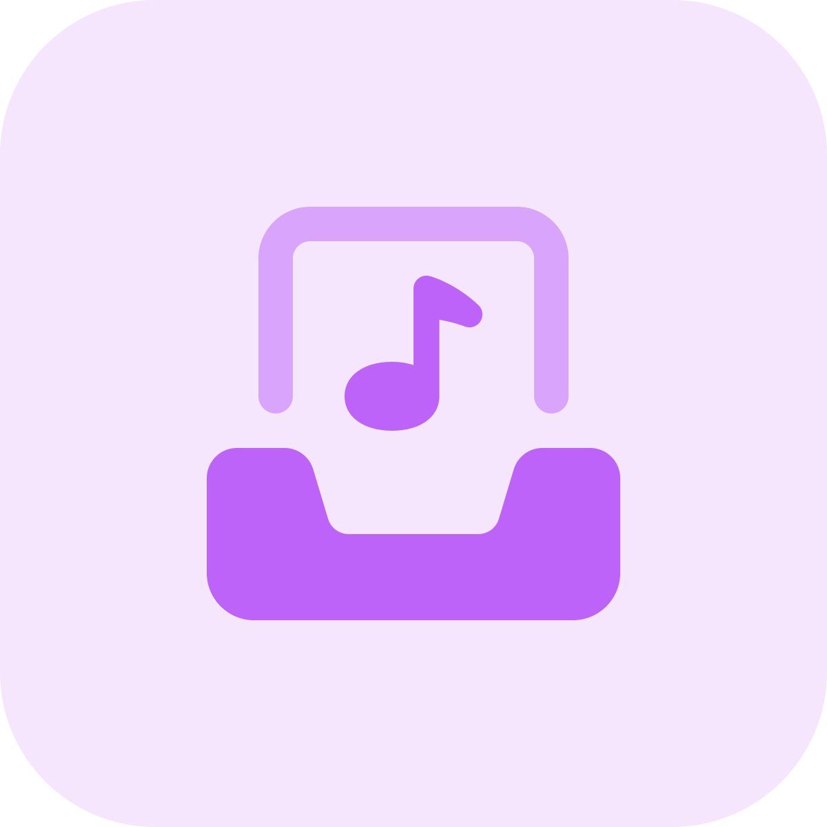 오디오 파일 받은 편지함 첨부 icon