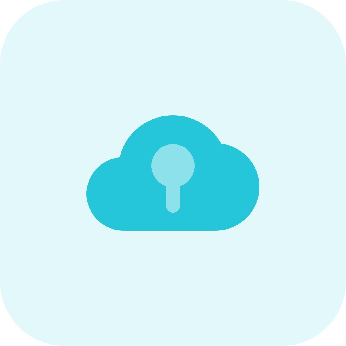 cloud lock in icon