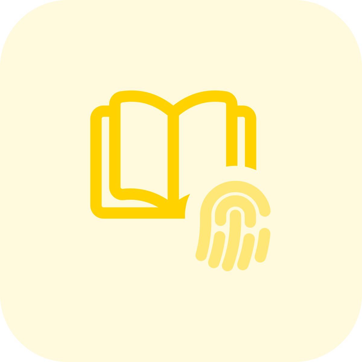 book fingerprint icon
