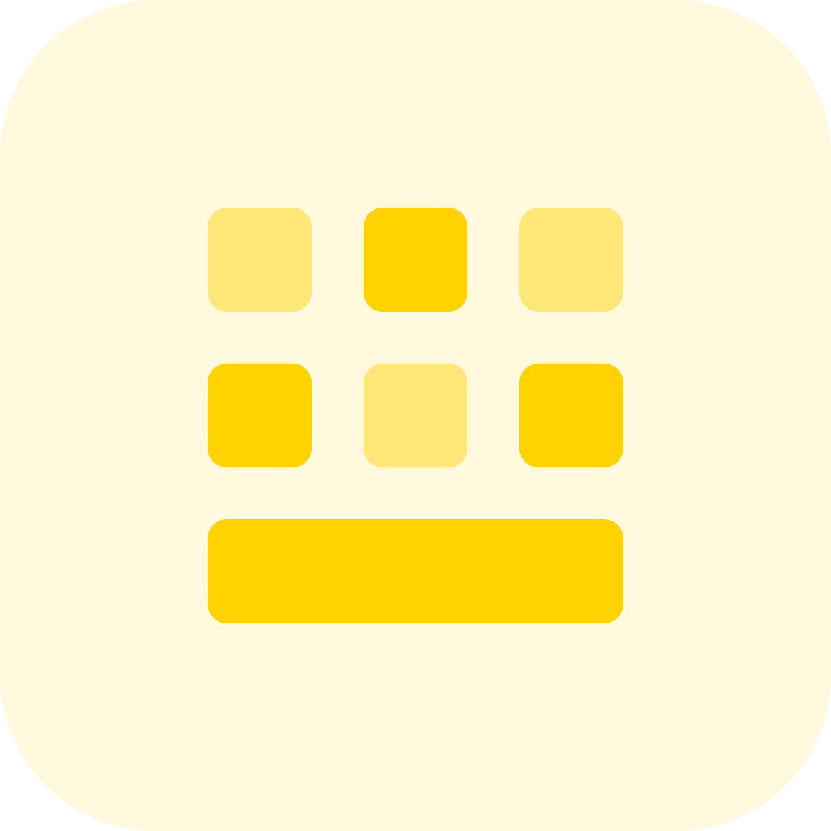 grid with bottom strip icon