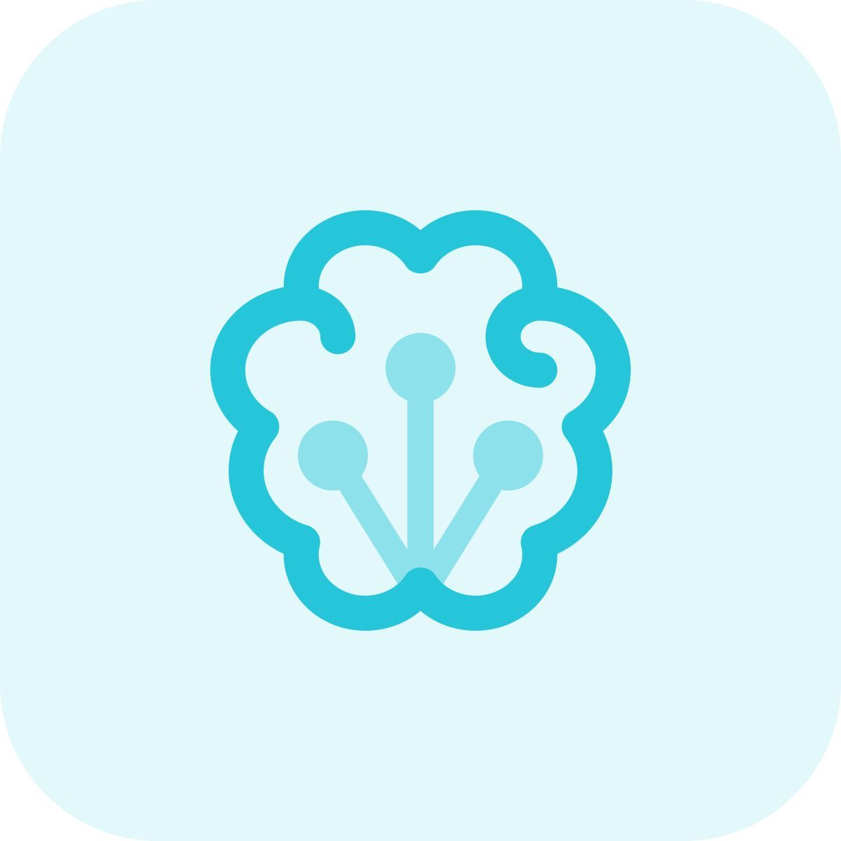 brain nodes icon